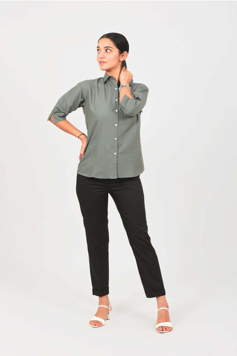 Veshbhoshaa Bluebird Women'S Black Formal Trousers